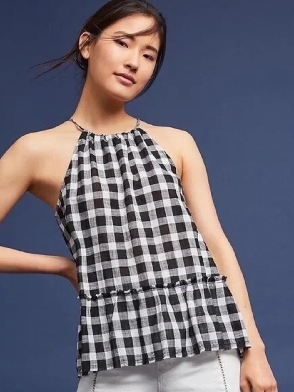 Anthropologie cloth And Stone Gingham Top